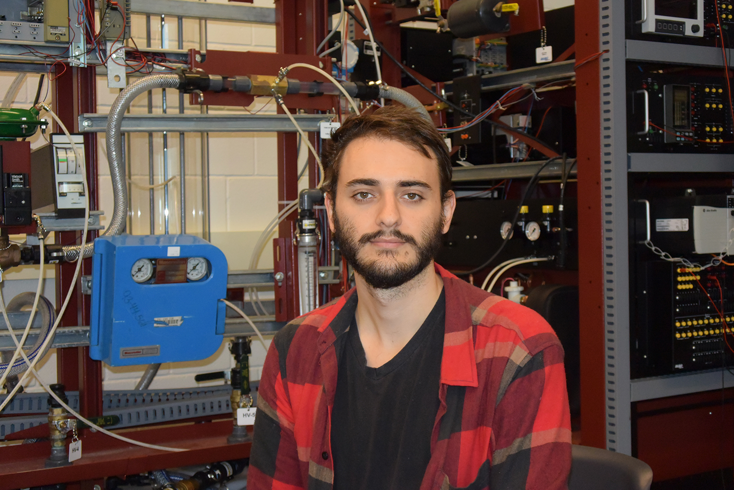 Student studying to be an electrician