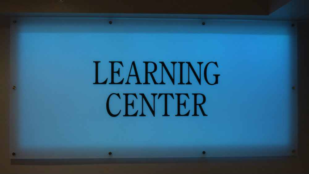 RESIZED Learning Center sign
