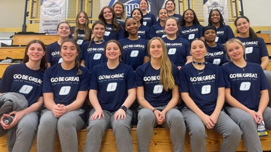 OCC's Women's Basketball team is pictured at the National Tournament in Rochester, Minnesota.