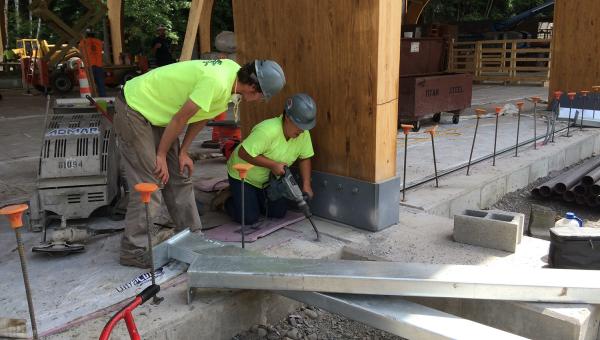 An OCC grad doing construction