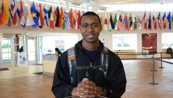 A student in Gordon Student Center