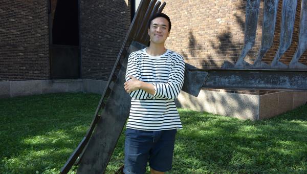 An OCC student outside