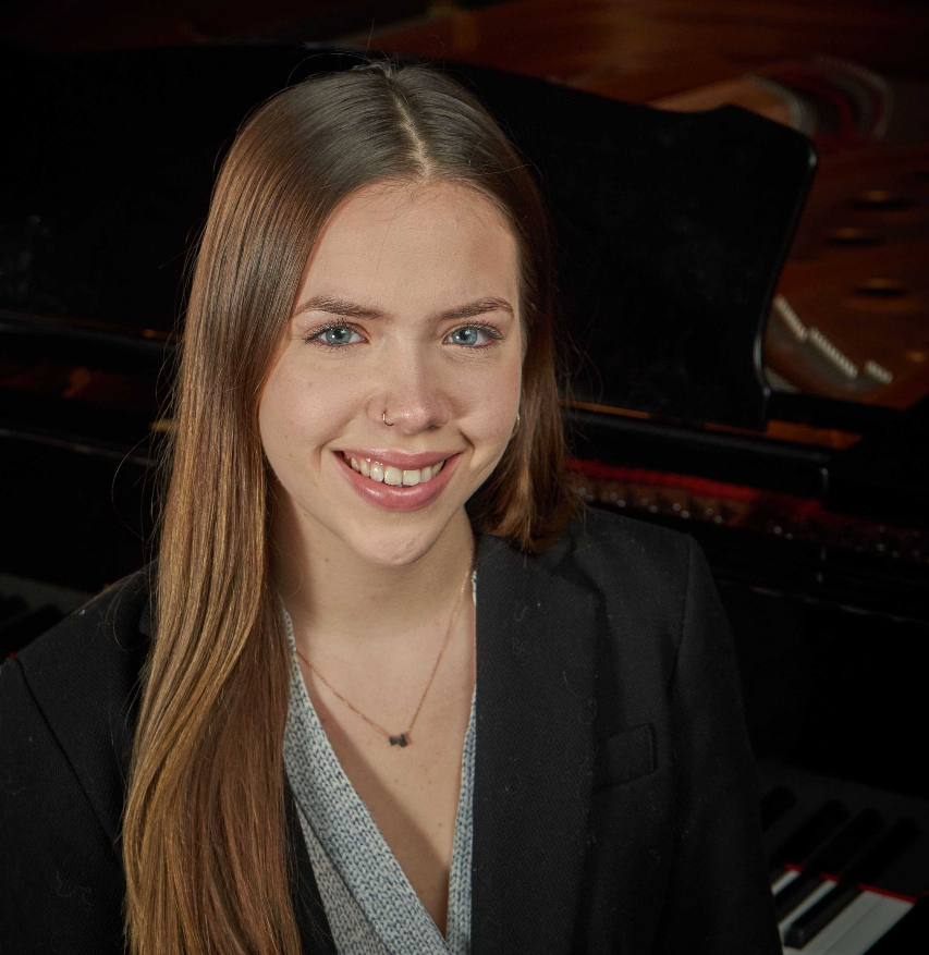 Hadassah Johnson is pursuing a Music degree at OCC. She's an officer in honor society Phi Theta Kappa and is one of the College's two All-State students. She's pictured in the Recital Hall in the Academic II building.