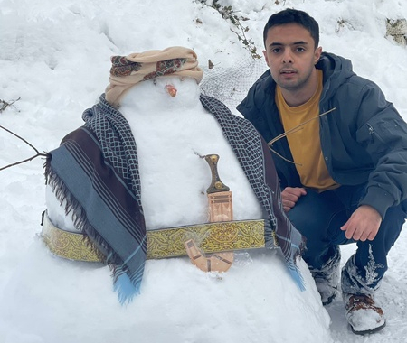 Abdull with Snowman