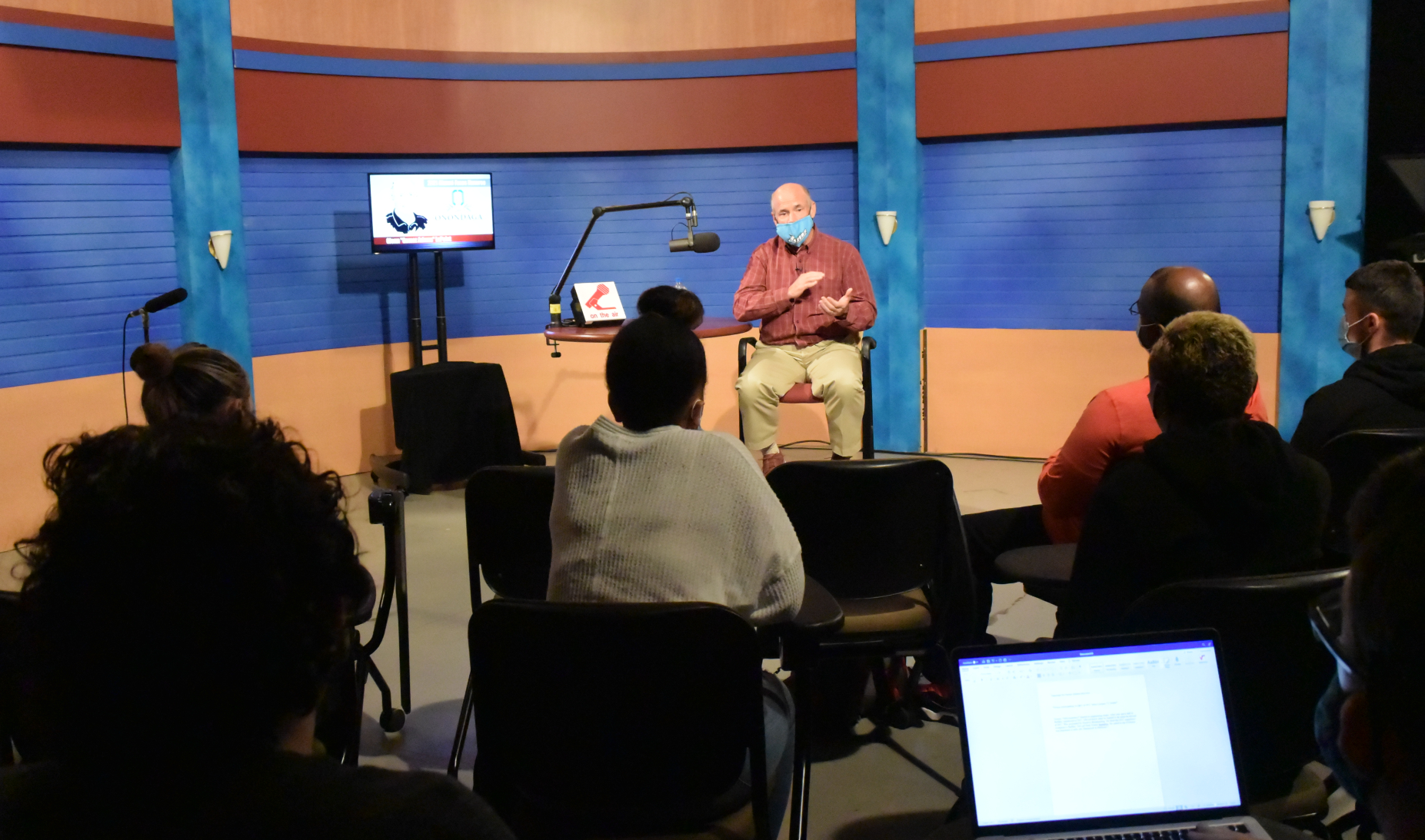 Glenn LaPoint '16 in the BMC studio.