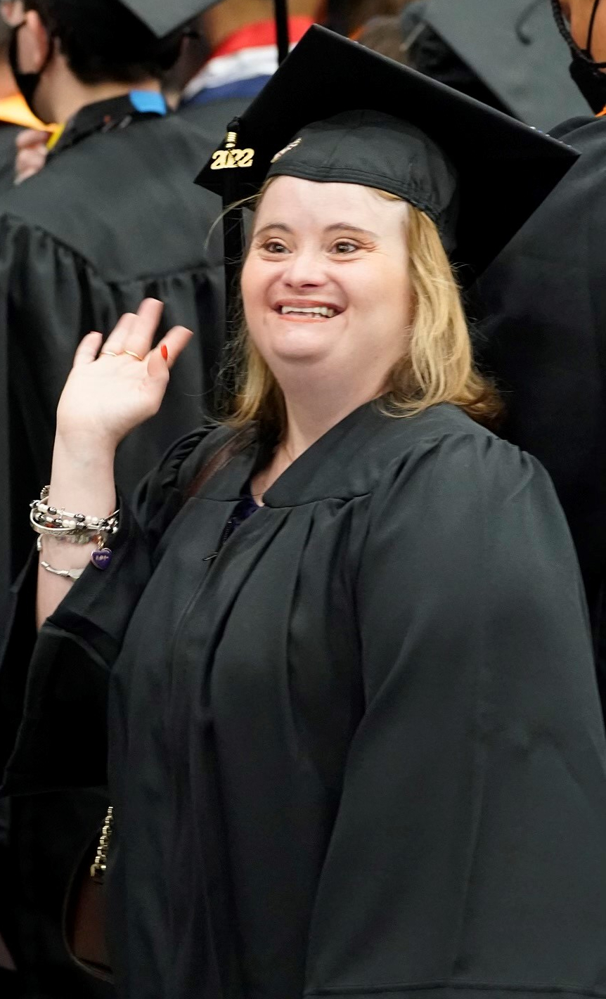 Kayla McKeon earned her General Studies degree 12 years after she began taking classes at OCC. McKeon is the first lobbyist in United States history with Downs Syndrome.