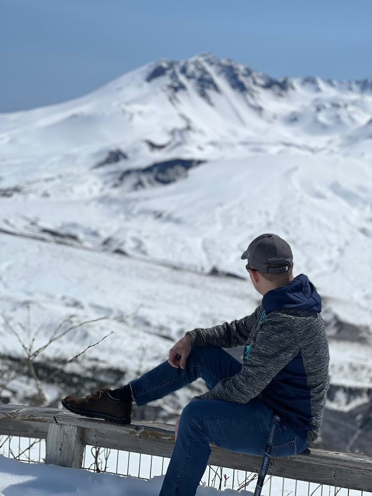 While visiting Mt. St. Helens, Landers paused to reflect on how fortunate he was to be living out his lifelong dream.