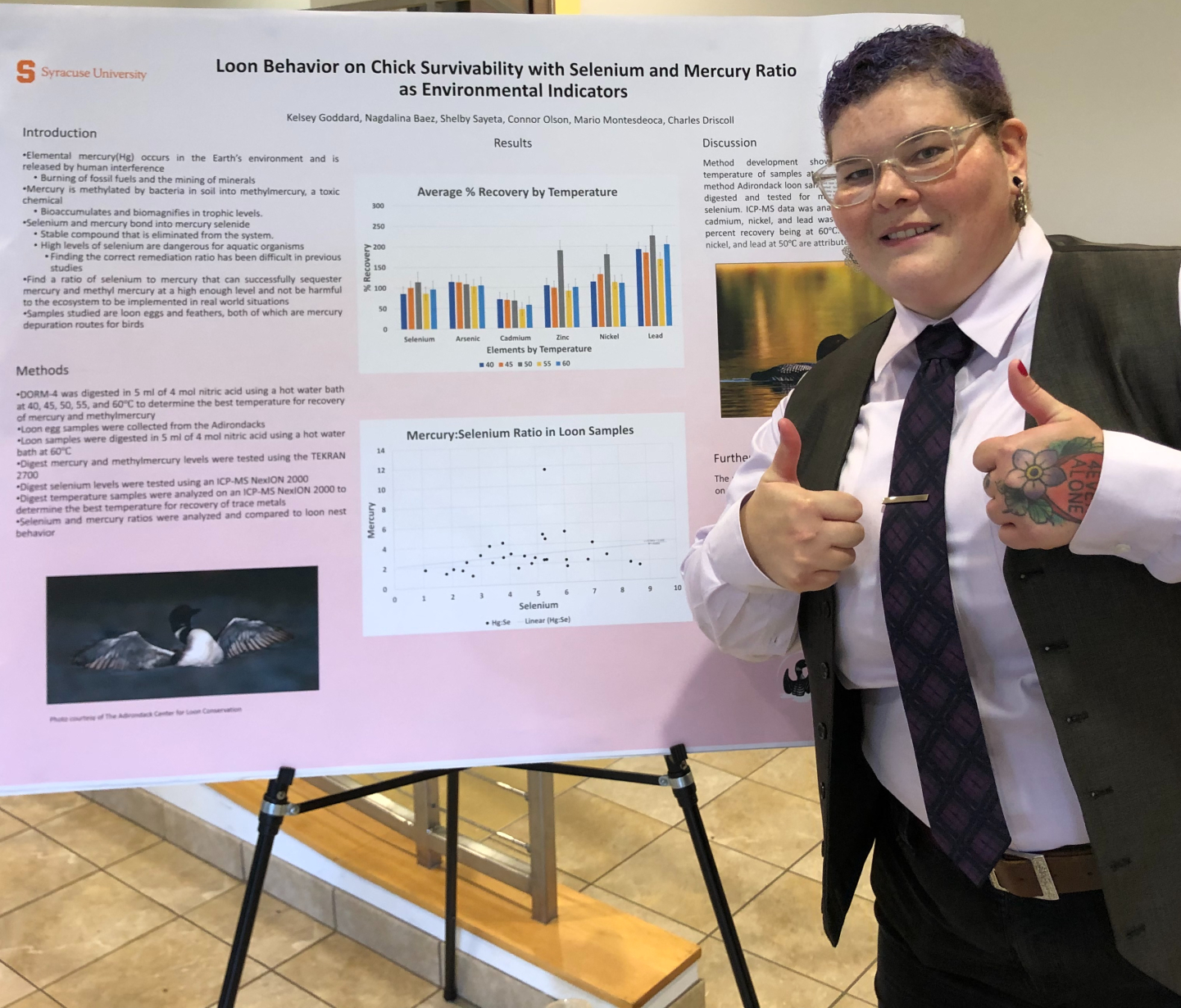 Goddard showed off her summer research during a Science Symposium at Storer Auditorium earlier this semester.