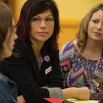 people listening in a meeting