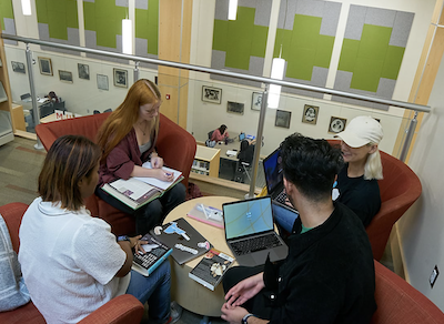 Students in Coulter Library Studying