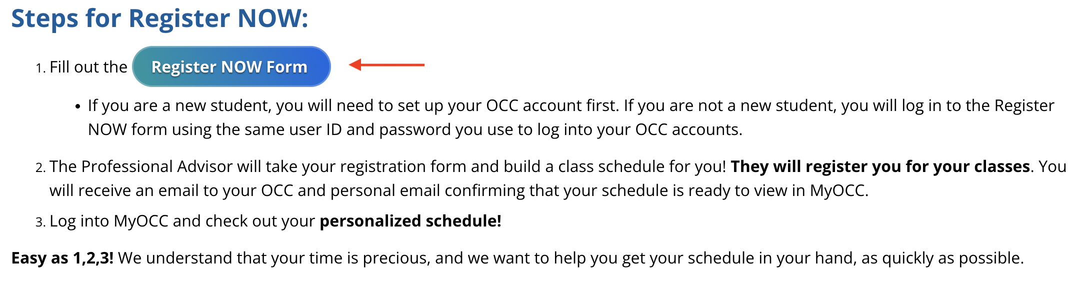 Register NOW form button under "Steps for Register NOW" section on this webpage.