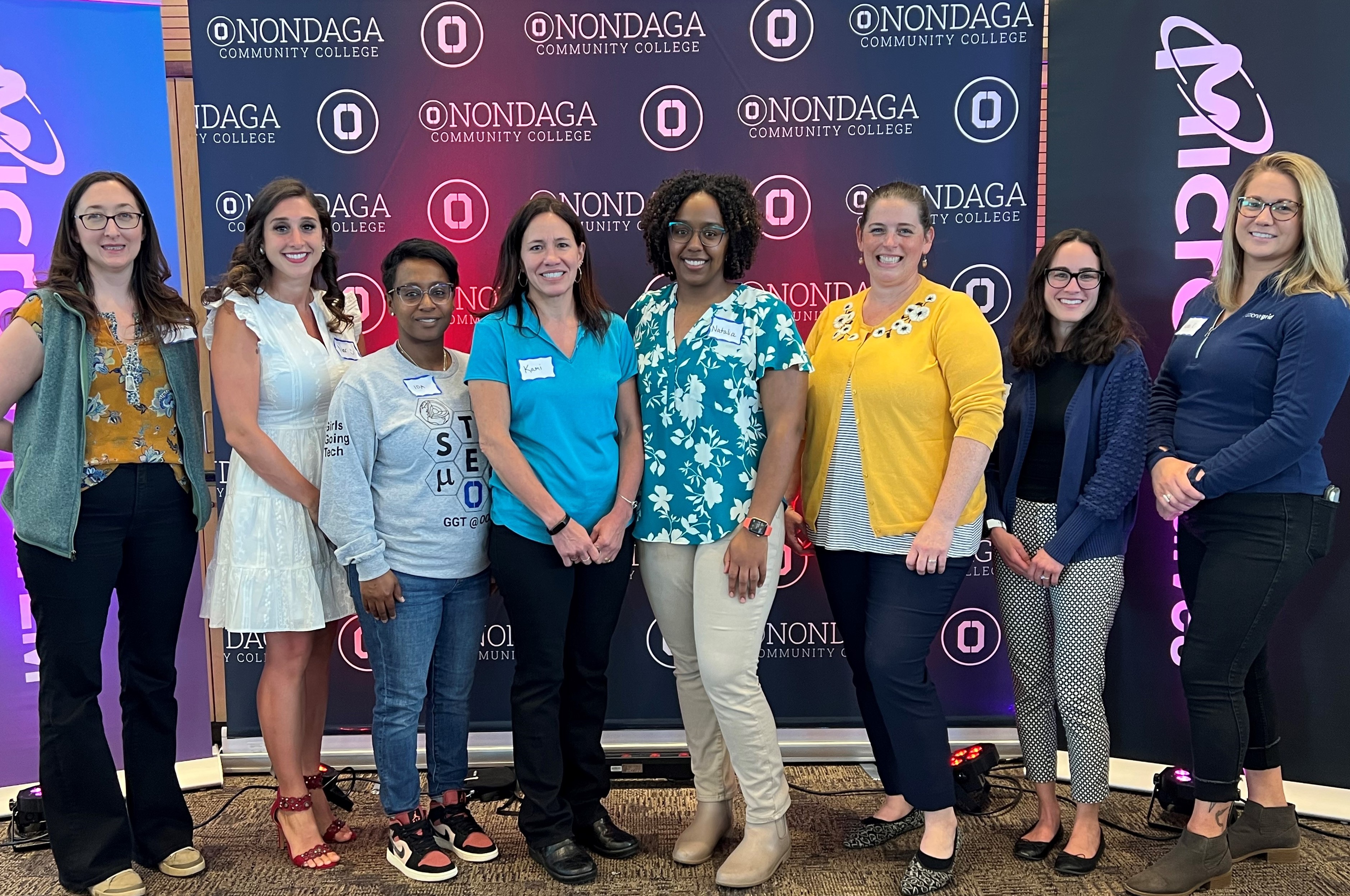 Girls Going Tech mentors (left to right): Christina Heacock, Nor Rizek, Ida Habtemichael, Kami Cheney, Natalia Montilla,     Jenny Frank, and Nikki Carlson.