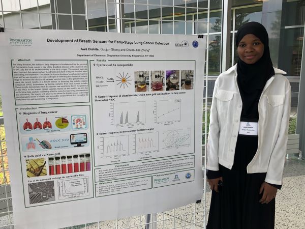 OCC students Awa Diakite did her summer research at SUNY Binghamton.