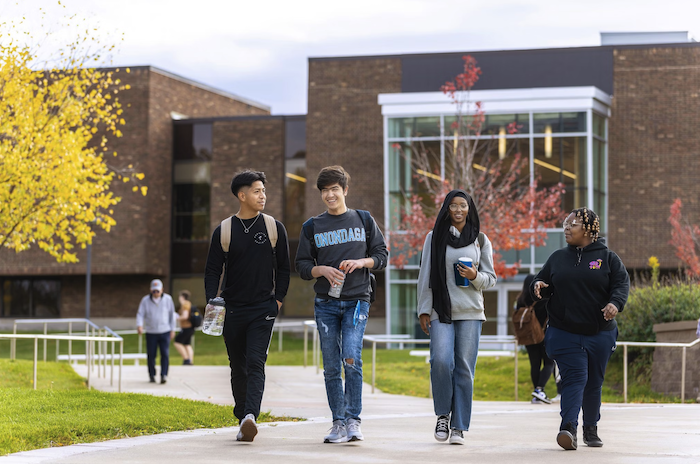 Students on Campus in the Fall