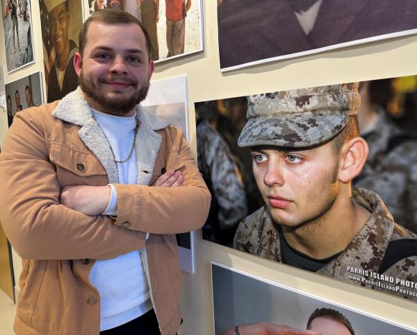 Matt Bersani served 5 years in the Marines. He's a student at OCC.