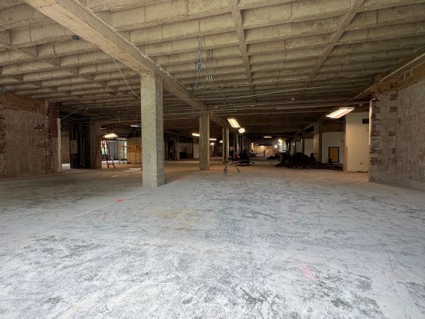 Traditional classroom spaces are being demolished in Ferrante Hall.