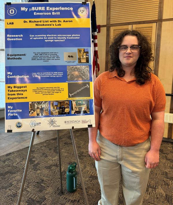 Emerson Brill conducted his winter research at SUNY ESF.