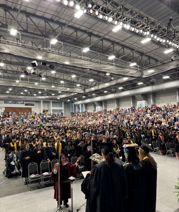 SRC Arena was filled to capacity for commencement.