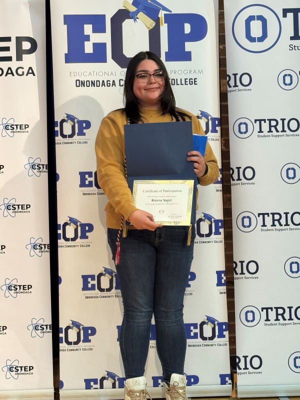 Kierra Yager participated in the EOP and TRIO programs. She will be the student speaker at commencement May 16.
