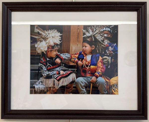 "The Gift of Haudenosaunee Social Dance #3" was one of four works submitted by Donna Stuccio.
