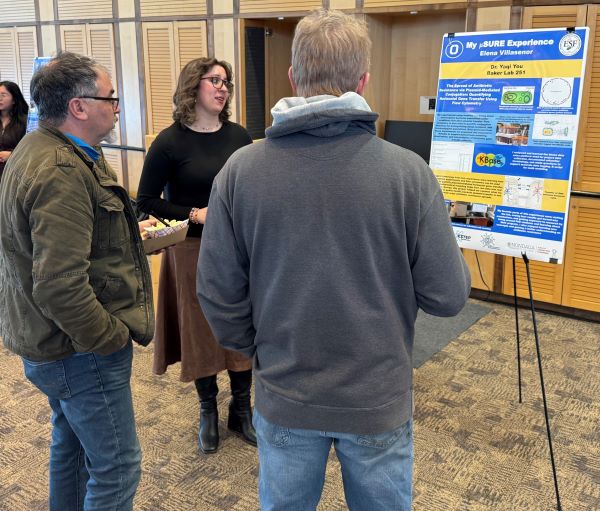 Villasenor discussed what she learned during her research at the uSURE Winter Symposium, held February 11 in the Gordon Student Center Great Room.