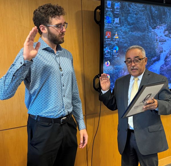 MacIntyre Gorham was sworn-in as Student Trustee by OCC Board of Trustees Chair Jaime Alicea on September 22.