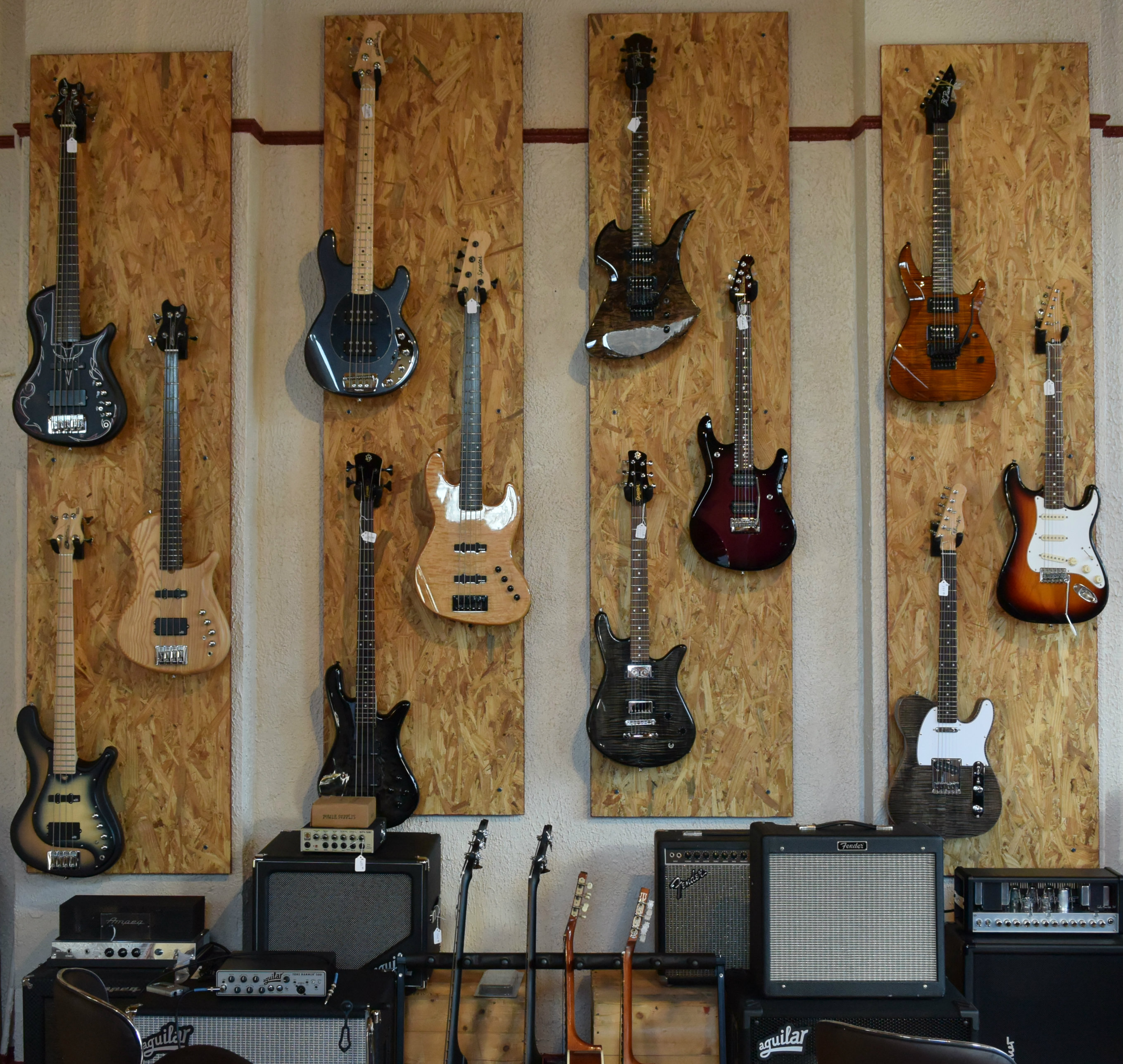 Guitars on the wall