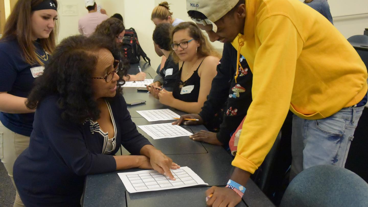 Students working on activities in class