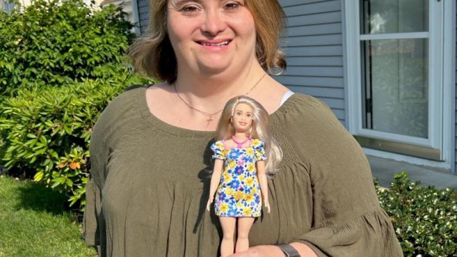 Kayla McKeon '22 worked with Mattel to design a Barbie Doll with Down Syndrome. She's a member of OCC's newest class of Alumni Faces honorees.