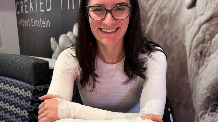 Vanessa Esposito is a 26-year-old student who earned her bachelor's degree before coming to OCC. She's pictured at the Learning Center where she tutors students in Biology and Chemistry.