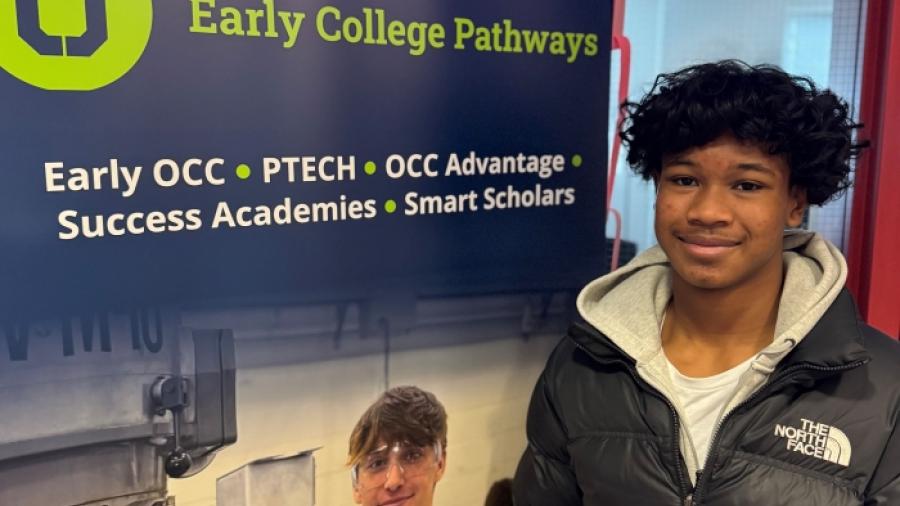 Ibrahim Abdul-Qadir is a senior at the Syracuse Academy of Science, an honor roll student in OCC's Business and Entrepreneurship program, and a champion kickboxer who travels the world.