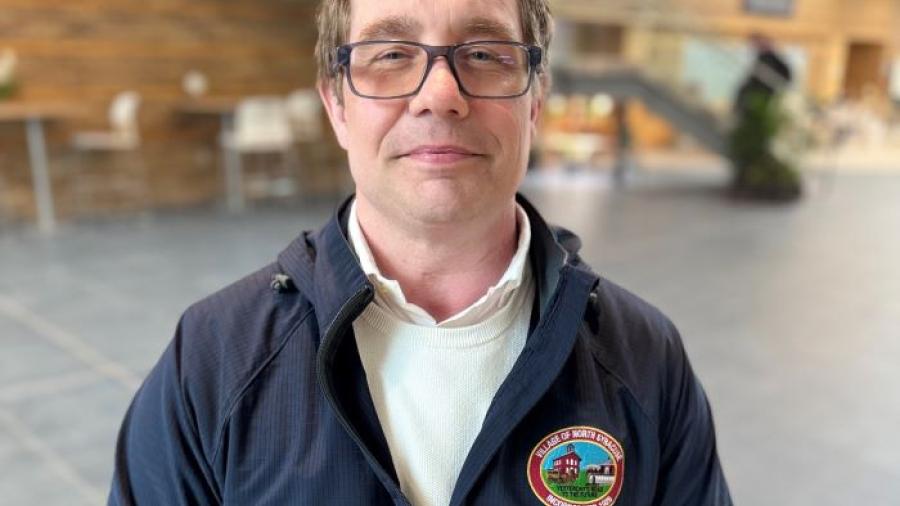 Larry Nestell is a 52-year-old student completing his first semester in Onondaga Community College's Construction Management degree program. He's attending tuition-free thanks to the SUNY Reconnect program.