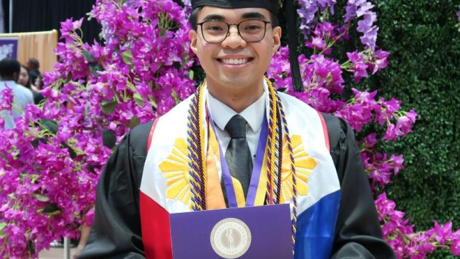 Ellion Magsino '22 went from OCC to the University at Albany-SUNY where he earned bachelor's and master's degrees. This month he's beginning his work at Big Four Accounting Firm KPMG in New York City.