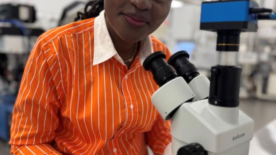 Irielle Mwija is a 32-year-old mother of 3 who will complete her Electromechanical Technology degree in December.