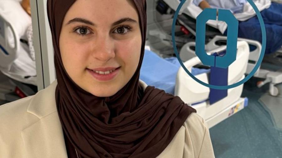 Bilsan Aldaher is a Mathematics & Science major who will complete her degree in December, then continue her education at Le Moyne College. Her goal is to become a Physicians Assistant. She's pictured in Onondaga Community College's Simulated Patient lab in Ferrante Hall.