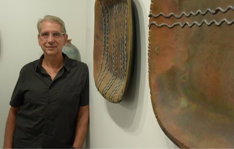 Retired Professor Andrew Schuster in the Gallery