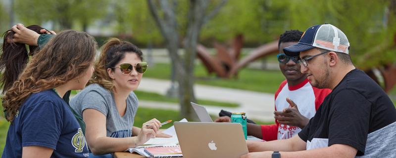 Students at Picnic Table