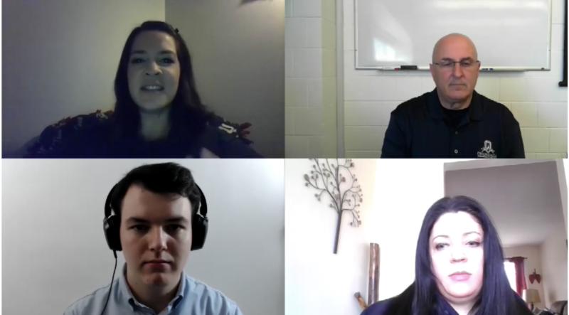 Conversation with students about the semester