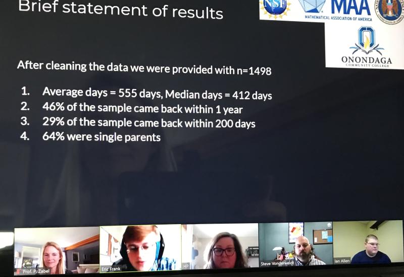 Students in a new Math class at OCC Work to help Onondaga County’s Department of Social Services and JOBSPlus! with a recurring problem.