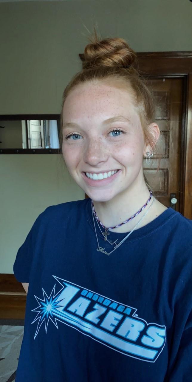 Hannah Martineau pictured wearing a Lazer Shirt