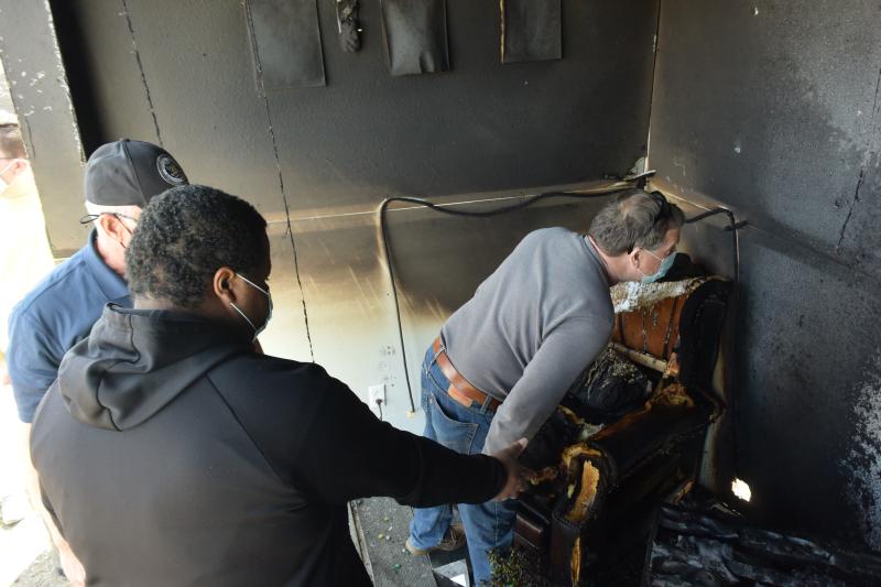 Faculty and students study burn patterns