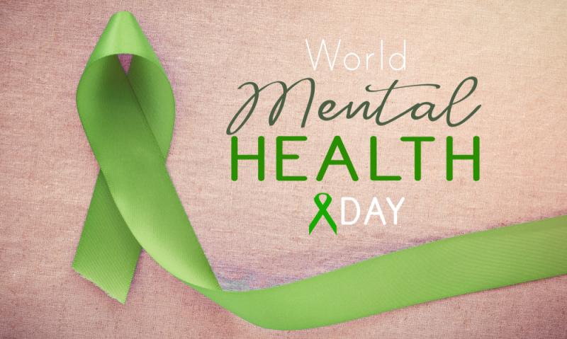 Mental Health Day green ribbon