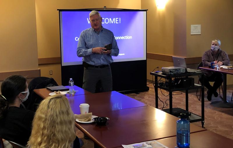 Steve Schill '78 visited campus recently to talk about his journey from OCC student to a worldwide corporation's Senior Director of Global Sales Projects.