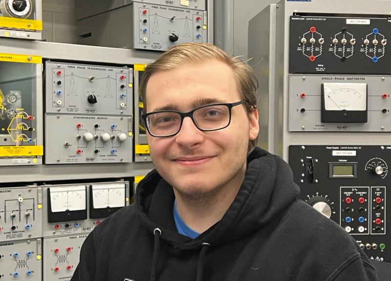 Noah Walter came to OCC as a P-TECH student from Fulton High School. He will receive his Electrical Technology degree in May.