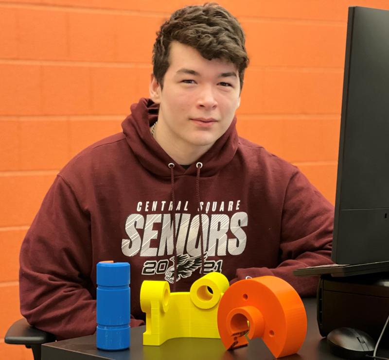 Trevor Humez is a 2021 graduate of Central Square High School who will receive his Mechanical Technology degree next month.