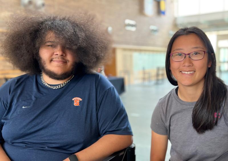 OCC students Jordan Black (left) and Zoe White (right) are both receiving scholarships from Lockheed Martin.