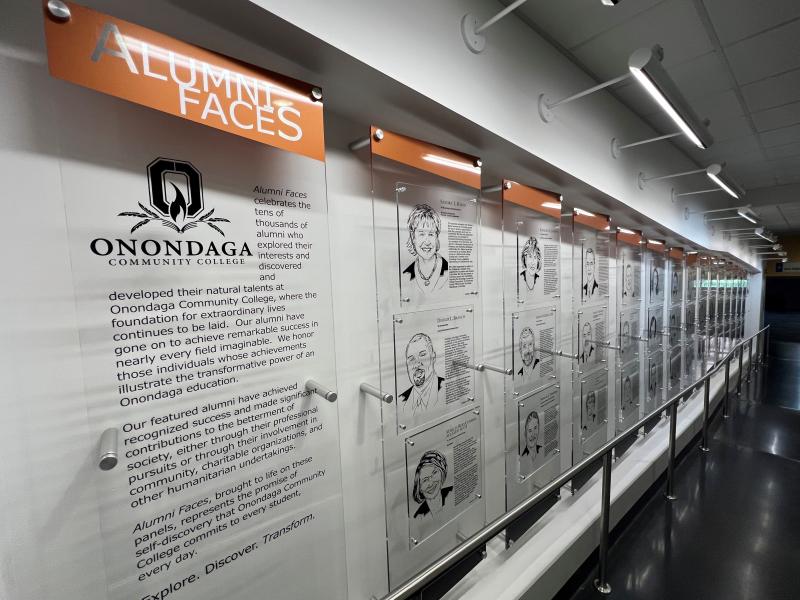 OCC pays tribute to distinguished alumni with displays in the Academic II building (pictured above) and the Gordon Student Center.