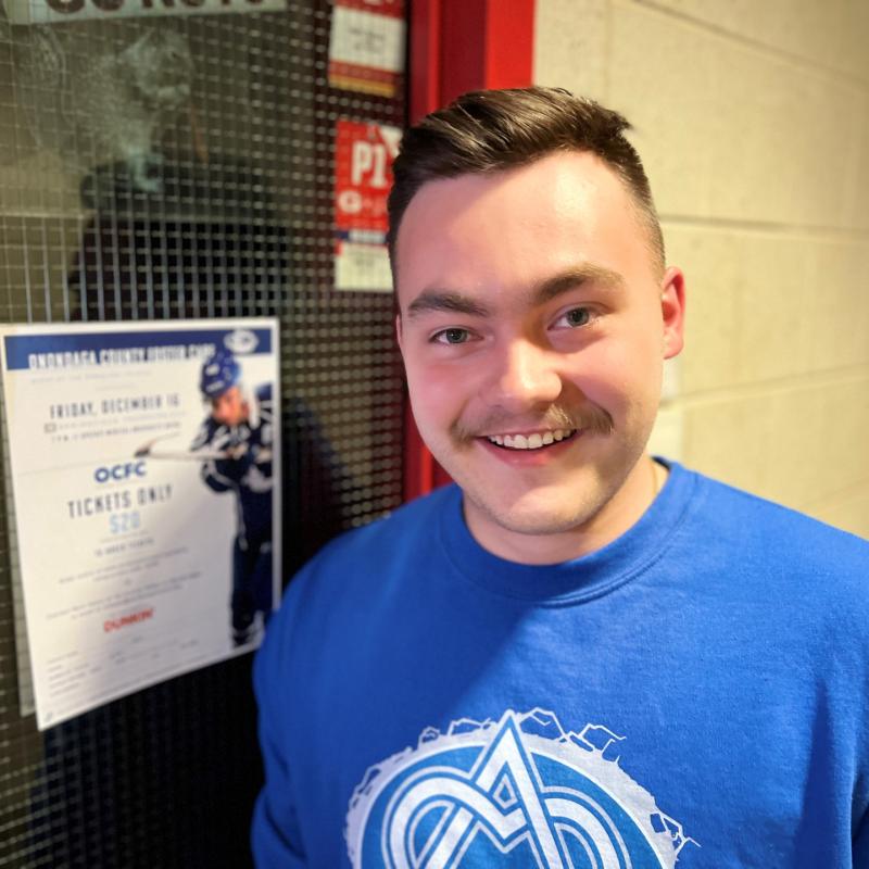 Eric Shear is organizing a fundraiser for Onondaga County Foster Care at an upcoming Syracuse Crunch hockey game. He's in OCC's Broadcast Media Communications degree program.