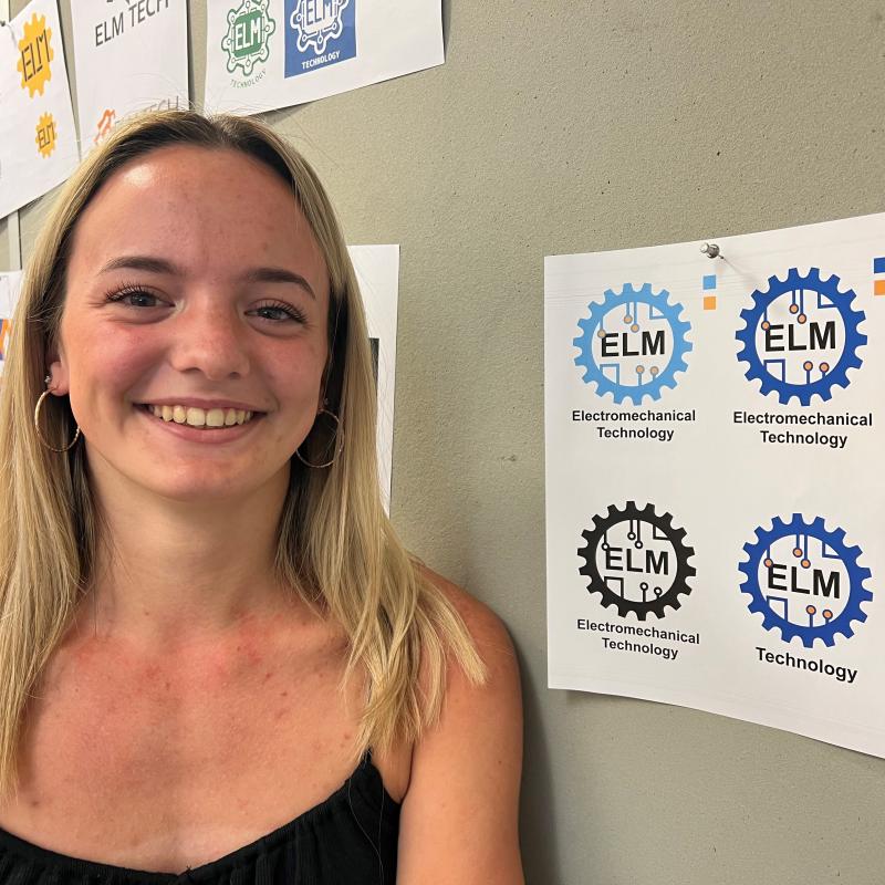 Graphic Design major Bryn Whitman designed a new logo for OCC's new Electromechanical Technology programs.