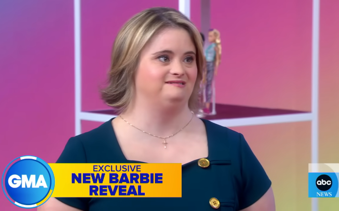Kayla McKeon '22 appeared on ABC Television's &quot;Good Morning America&quot; program to help Mattel reveal a Barbie Doll with Down Syndrome which she helped design.